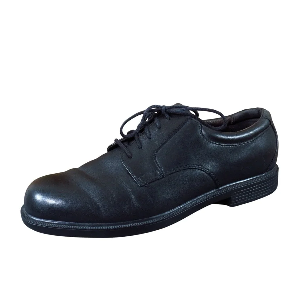 Rockport Margin Men Oxford‎ Size 10 Office Professional Dress Shoe Black Leather